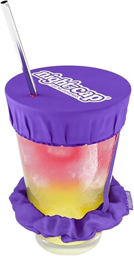 Miniatura 20 de Nightcap Coletero Cubrevasos - El Coletero Reutilizable para Prevención de Adulteración de Bebidas Como se Vio en Shark Tank Negro -,Rosado,La Zona