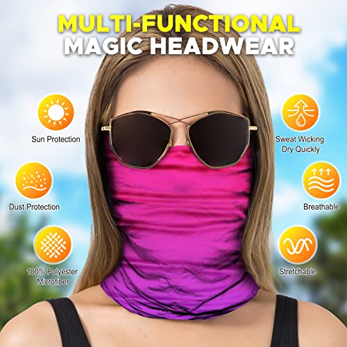 JOEYOUNG Headwear, Bandana, Neck Gaiter Head Wrap Headband Balaclava Magic Scarf2