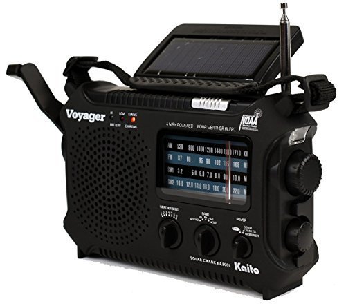 Kaito Ka500 5-Way Powered Emergency Am/Fm/Sw Noaa Weather Alert Radio With Solar,Dynamo Crank,Flashlight And Reading Lamp, Color Black #TOP6