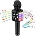 OALYGEI Microfono Inalámbrico Karaoke, Micrófono para Niños Portátil con Altavoz y LED, Micrófono Karaoke para Niños Canta Partido Musica, Compatible con Android/iOS/PC/AUX