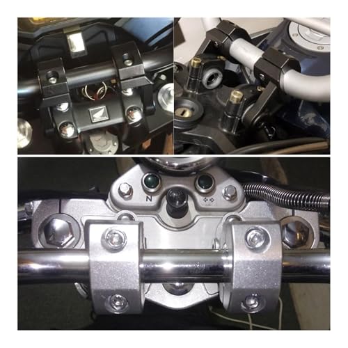 Colliers de serrage guidon moto pivotants pour ajuster la hauteur