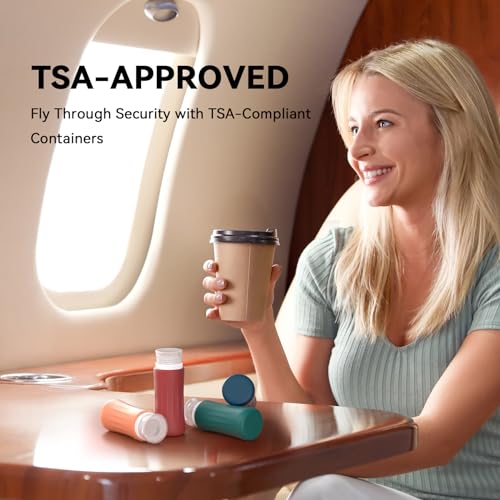 Image of DEPOZA 4 Pack Travel Size Toiletries Containers Sets - TSA Approved Leak Proof Silicone Travel Bottles with Label - BPA Free for Shampoo, Conditioner, Lotion, Soap Travel Essential Accessories