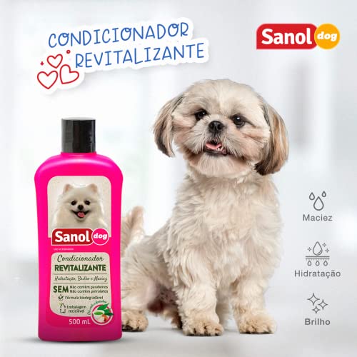 Sanol Dog Condicionador De Pelos Revitalizante 500 Ml Rosa