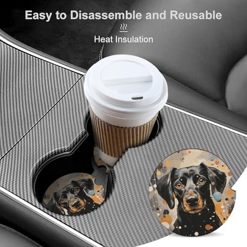 Portavasos para Auto con Diseño de Lunares y Perro 2 Piezas miniatura 4