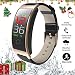 Produktbild Zeerkeer Smart Watch Aktivitäts-Tracker mit Pulsmesser, IP67 Wasserdichtes Smart-Armband mit Kalorienzähler, Blutdruckmessgerät, Schrittzähler für Damen und Herren (Braun)