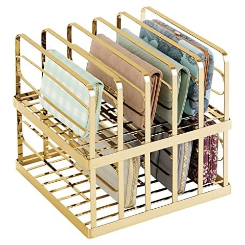 mDesign Stapelbarer Geldbörsen-Organizer aus Metall Cover