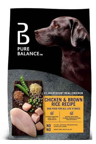 Chicken & Brown Rice Recipe Dry Dog Food, 30 Lbs, Added Vitamins, Minerals, and Other Trace Nutrients, Omega-6 and Omega-3 Fatty Acids Help Support Healthy Skin and Coat