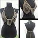 Meiysh Retro Fashion Golden Bra Body Necklace Chain Bikini Belly Chain
