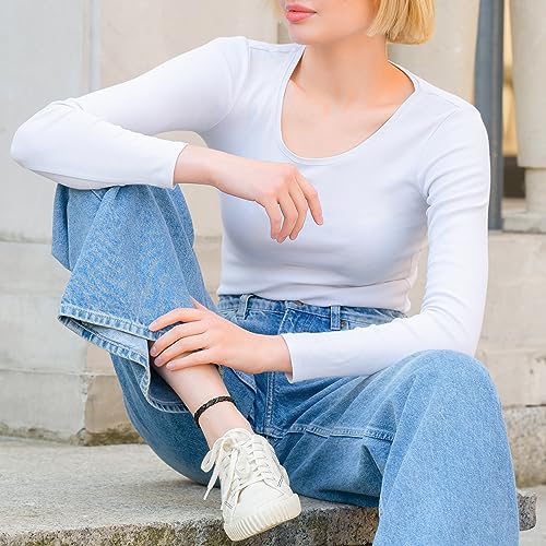 Image of MagnetRX Womens Magnetic Ankle Bracelet - Ultra Strength Magnetic Anklets with 34 Magnets - Titanium Ankle Bracelets for Women (Black)