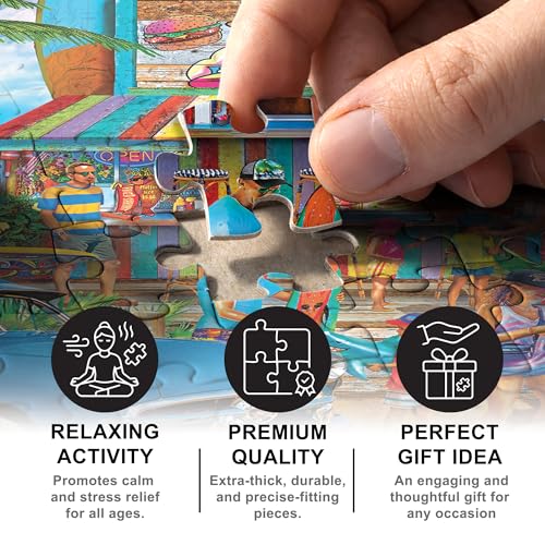Rompecabezas MasterPieces de 550 piezas para adultos y familia: The Surf Dog Grill, 45,7 x 61 cm miniatura 3