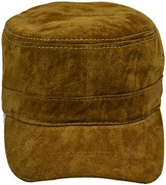 Yosang Emstate Suede Genuine Leather Hats Casual Outfitters Solid Driving Cap Camel
