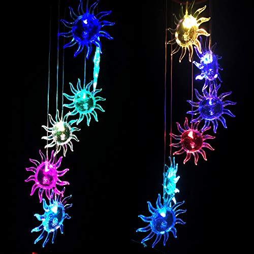 Wind Chimes Outdoor,Solar Color Changing Solar Light Wind Chimes, for Garden,Home, Party, Festival, Night Decoration(Sunflower)