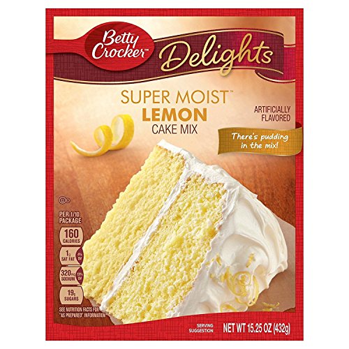 Betty Crocker Super Moist Lemon Cake Mix And Betty Crocker Rich & Creamy Lemon Frosting Bundle - 2 Of Each - 4 Items. "There's Pudding In The Mix!" Cake Mix #TOP2