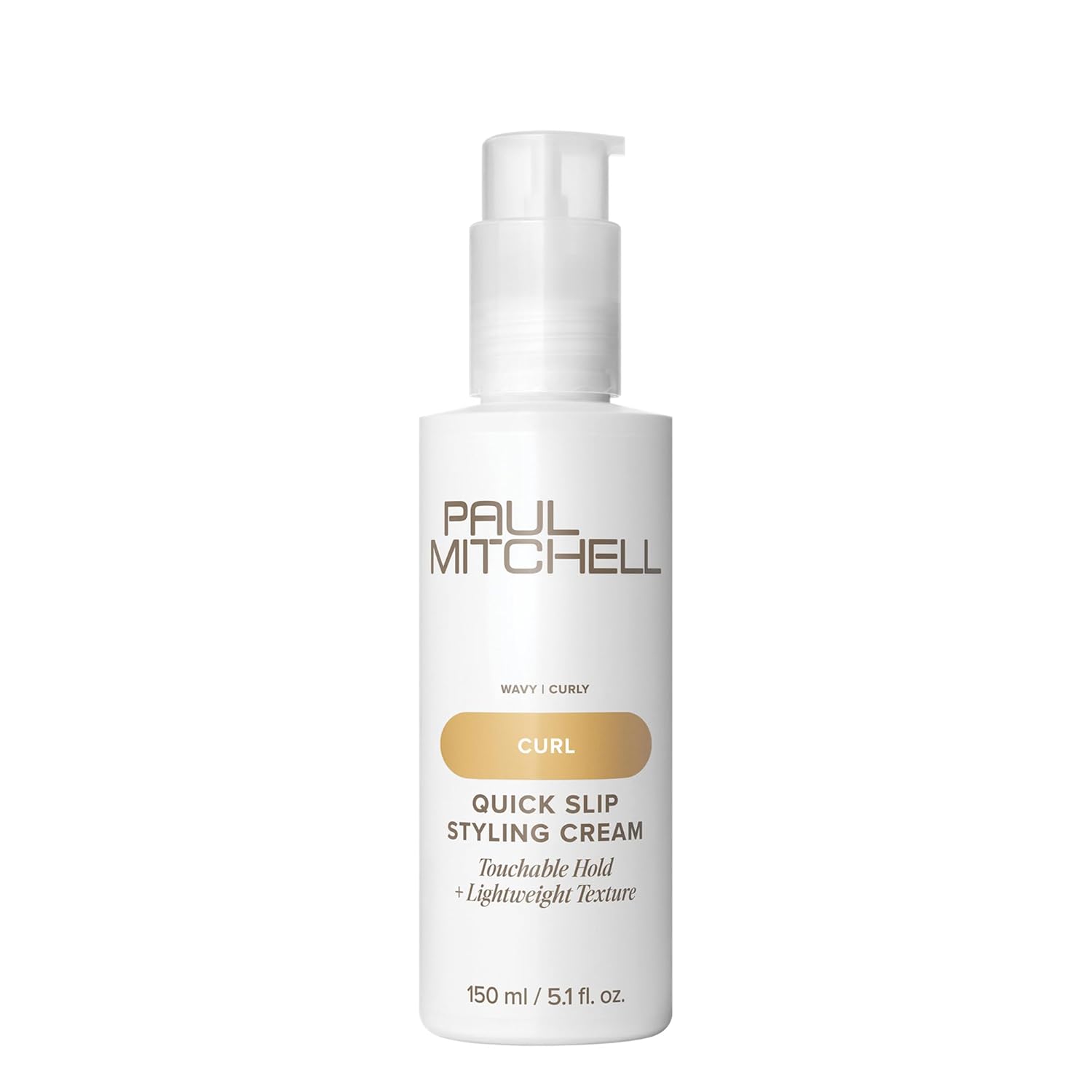 Paul Mitchell Quick Slip Styling Cream, Faster Styling + Touchable Hold, For Curly Hair + Wavy Hair, 5.1 fl. oz