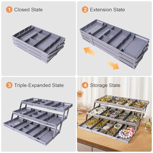 Yeeyuue 3 Tier Drawer Organizer thumb #4