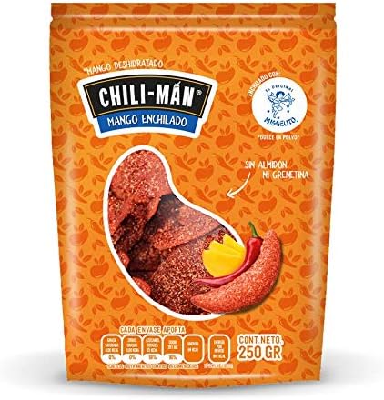 Spicy Dried Mango Chili Mango - Mango Deshidratado con Miguelito Enchilado Dried Mango With Chili Chili Man