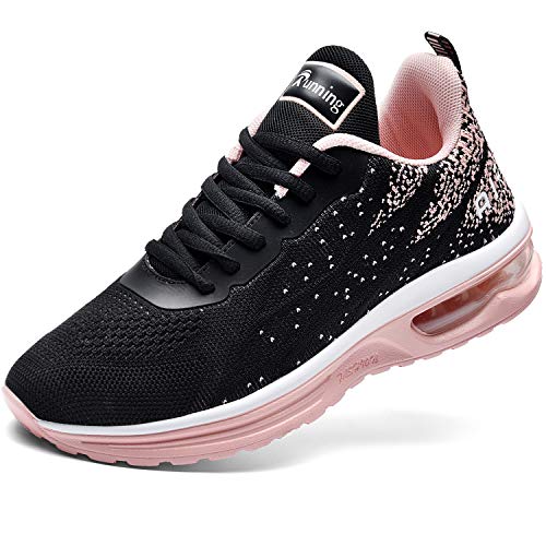 M Magper Women Air Running Sneakers Lightweight Walking Athletic Gym Sports Shoes Peachblack Us 6 B(M) #TOP1