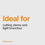 Fiskars Perruquement de taille, Cutter de branche avec capacité de coupe de 5/8 po, Poignées de jardin avec lame d'acier pointu, résistant à la rouille, Pruneurs ergonomiques avec poignée confort et serrure de sécurité, Outils à main de jardinage