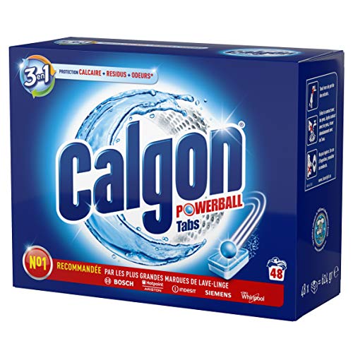 Calgon Anti-calcaire 3 en 1, protège du calcaire et maintient votre lave linge propre - Le paquet de 48 tablettes