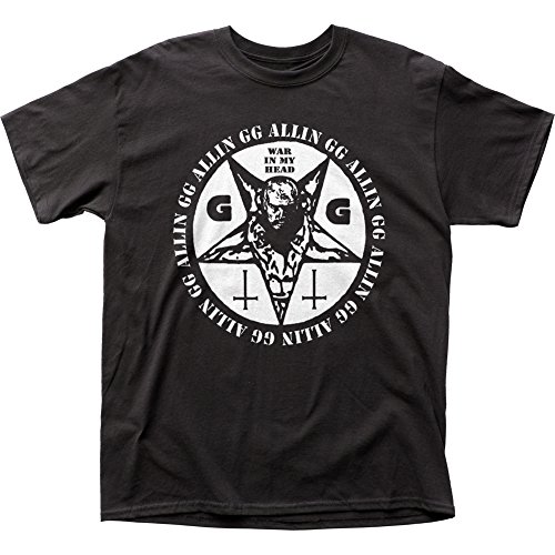 GG Allin Men's War in My Head T-Shirt Black XL