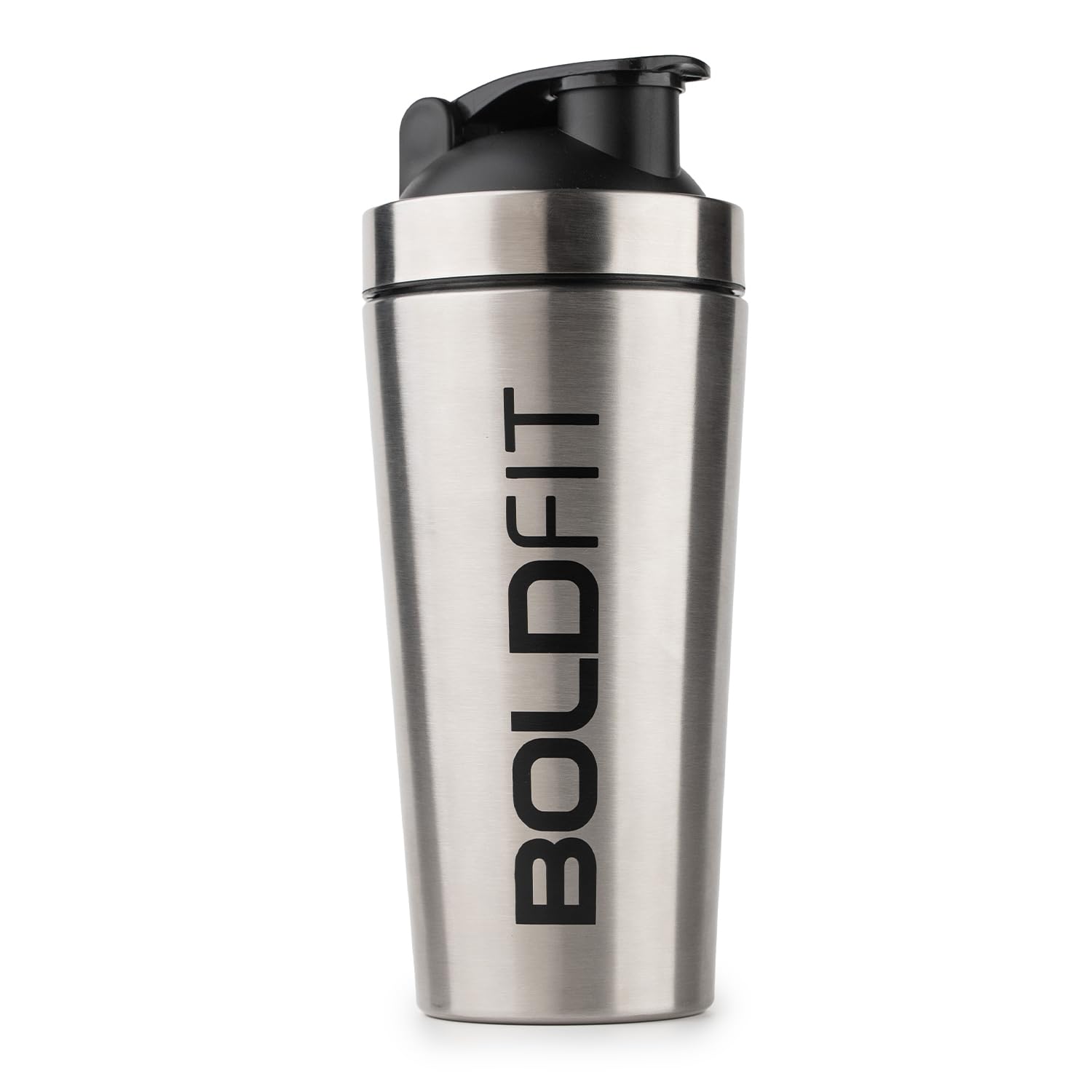 Boldfit Stainless Steel Gym Shaker Bottle Shaker Bottles for Protein Shake 100% Leakproof Guarantee Protein Shaker Sipper Bottle Pre Workout Steel Shaker With Measurement 700 ml Silver