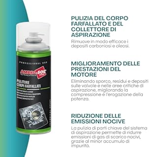 Bomboletta Pulitore Corpi Farfallati, Capacità 400 ml, Spray pulizia impianto aspirazione, elimina depositi e impurità e riduce emissioni gas di scarico, Prodotto Made in Italy -469F -0,52