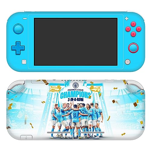 Head Case Designs Officially Licensed Manchester City Man City FC Team Poster 2023 Champions Vinyl Sticker Gaming Skin Decal Cover Compatible With Nintendo Switch Lite