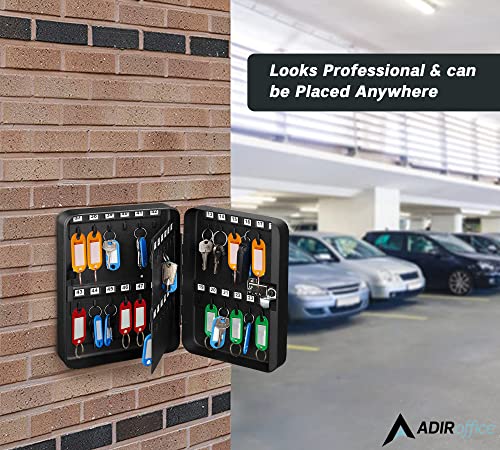 Adiroffice Combination Lock Keys Cabinet Security Storage Box Organizer Holder Locked Key Box Wall Mount Steel 48 Slots #TOP7