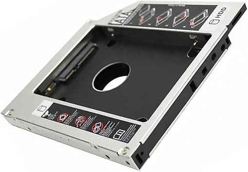 2.5 Inch SSD Hdd Hard Drive Adapter Tray for Laptop Optical Bay 12.7mm Sata3 Hdd SSD Mounting Bracket Compatible with 2.5 Inch Mechanical and Solid State Drives