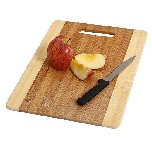 Tabla de Cortar de Bambú YBM Home con Mango para Preparación de Alimentos, Carne y Verduras – Tabla 100 % Natural y Bloque de Carnicero, 1 Unidad, Grande (45,7 cm L x 30,5 cm A) miniatura 2