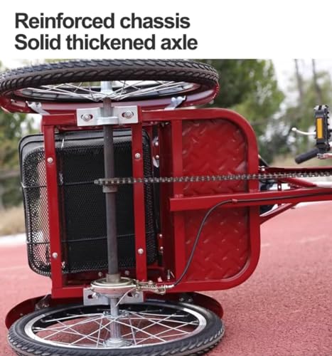 Triciclo Plegable para Adultos con Asiento Trasero Negro miniatura 7