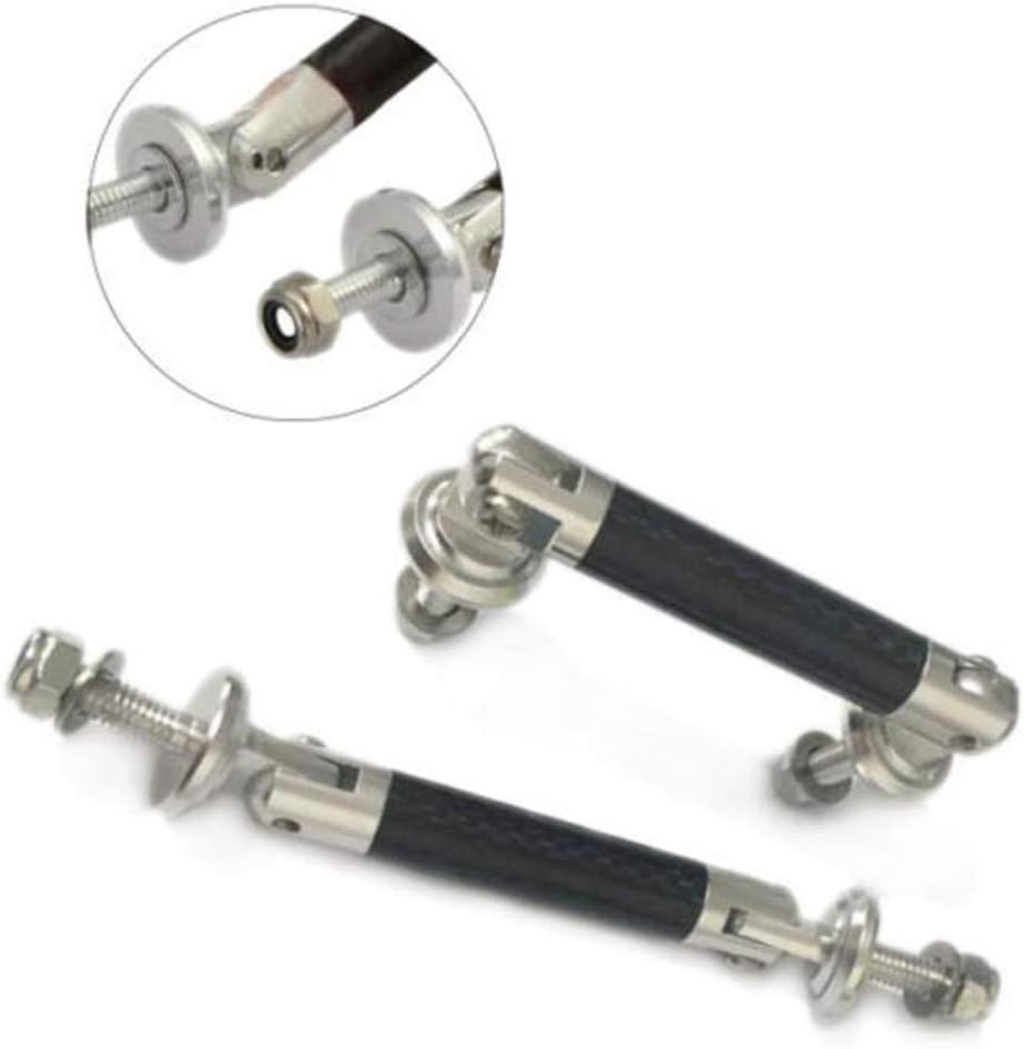 Pair 45mm completely adjustable Carbon Fiber Front Splitter Lip Spoiler Support Rod Strut Tie Bar