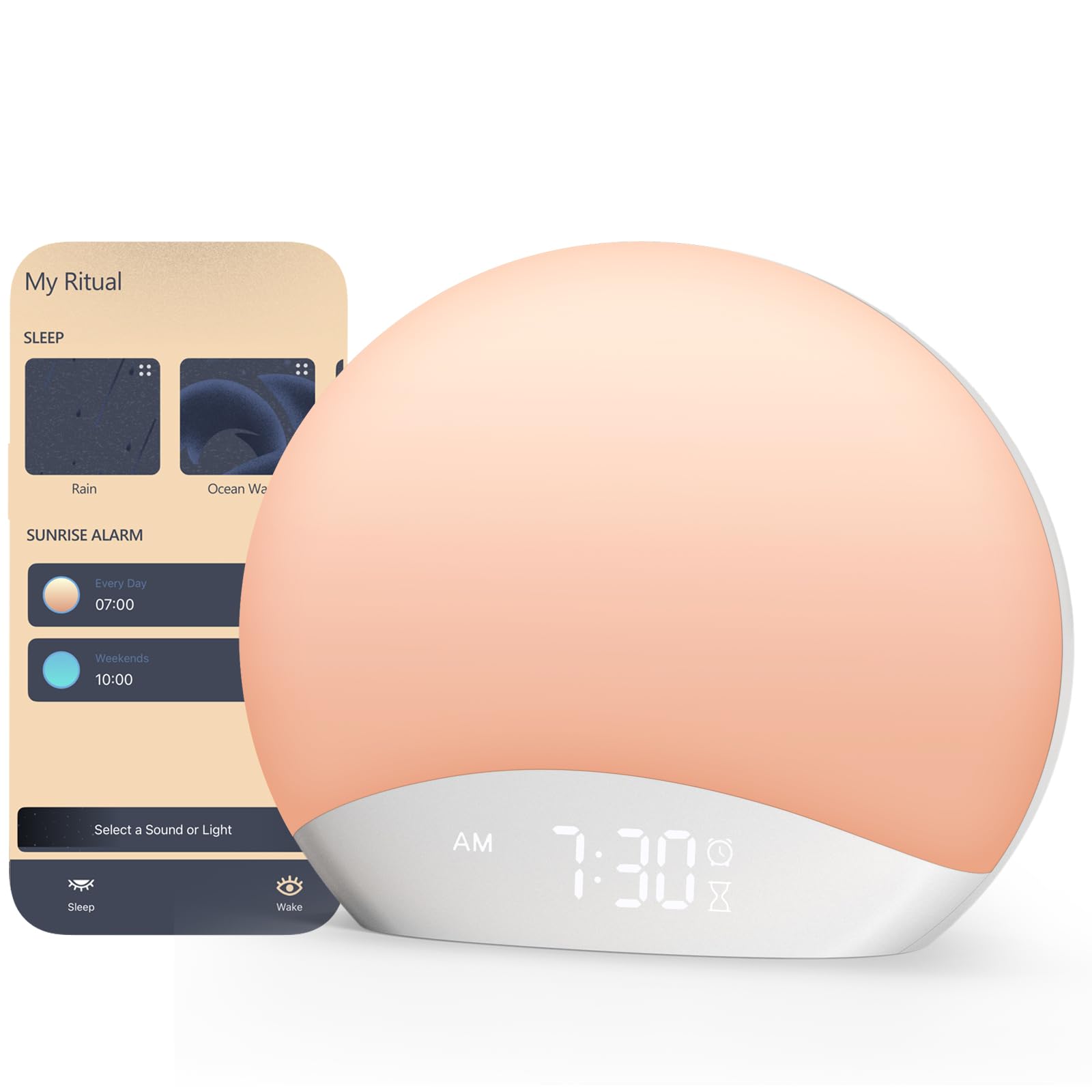 Amazon.com: REACHER R7APP Smart Sunrise Alarm Clock with App