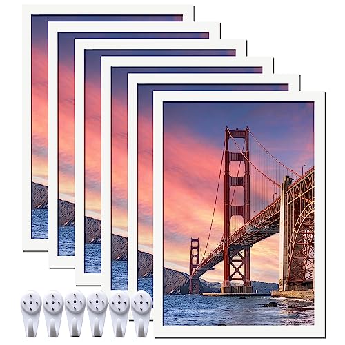 ijuerybai 13x19 Picture Frames White, Set of 6 for Gallery Wall Display