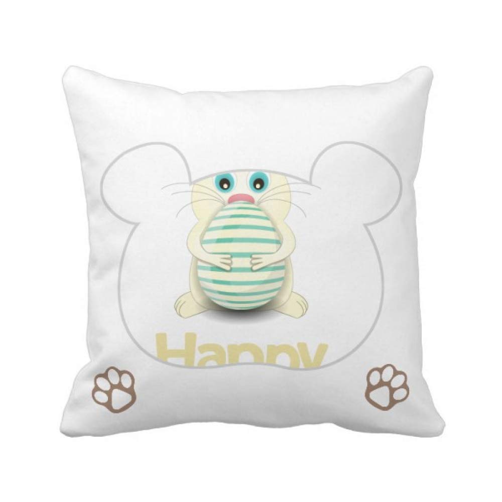 Housse de coussin carrée œuf de Pâques au design textile raffiné