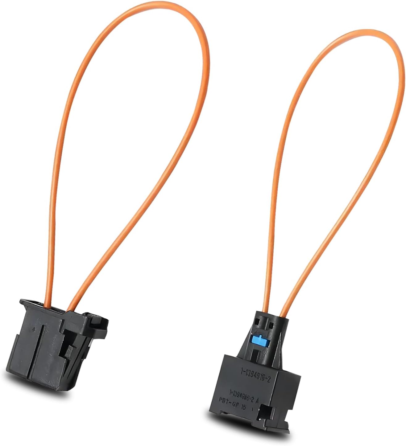 2 PCS Car Loop Fiber Optic Short Circuit Test Ring, Female Male Fiber Optic Bypass Loop Adapter Connector Equipment Tool, 1394916 Diagnostic Accessories, Suitable for Most Cars (Black)