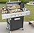4-Burner Propane Gas BBQ Grill with Side Burner, Stainless Steel Gas Grill with Wheels 51,000 BTUs Output for Outdoor Grill, Camping, Barbecue Grilling Backyard Cooking,Patio BBQ Cooking,Black Silver