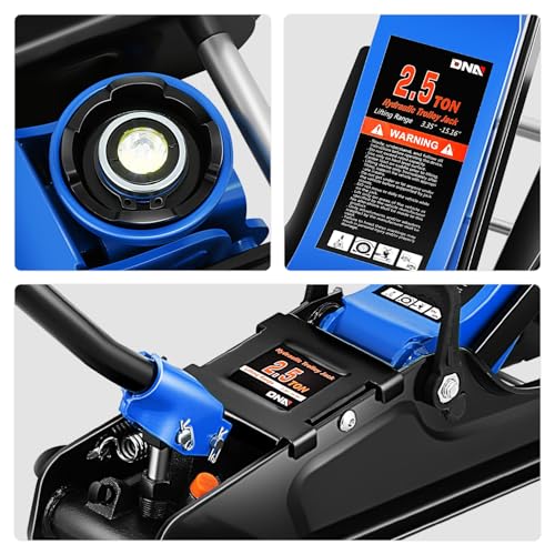 Image of DNA Motoring Low Profile Hydraulic Trolley Service /Floor Jack, 2.5 Ton (5500 lbs) Capacity, Lifting Range 3.35 inch-15.16 inch,Blue, TOOLS-00676-BL