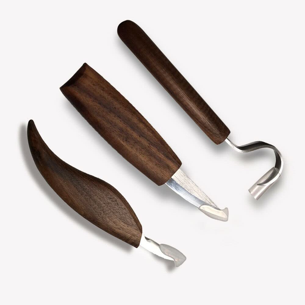 Ensemble D'outils De Sculpture Sur Bois Avec Crochet, Couteau à Sculpter, Gants Résistants Aux Coupures, équipement De Sculpture Sur Bois Pour Cuillère, Bol, Tasse Kuksa Ou Menuiserie Générale