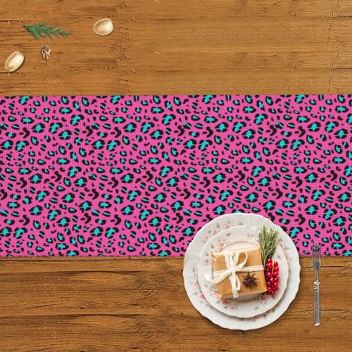 Chemin de table de Noël léopard 152cm pour raviver une décoration de table triste et classique - 6