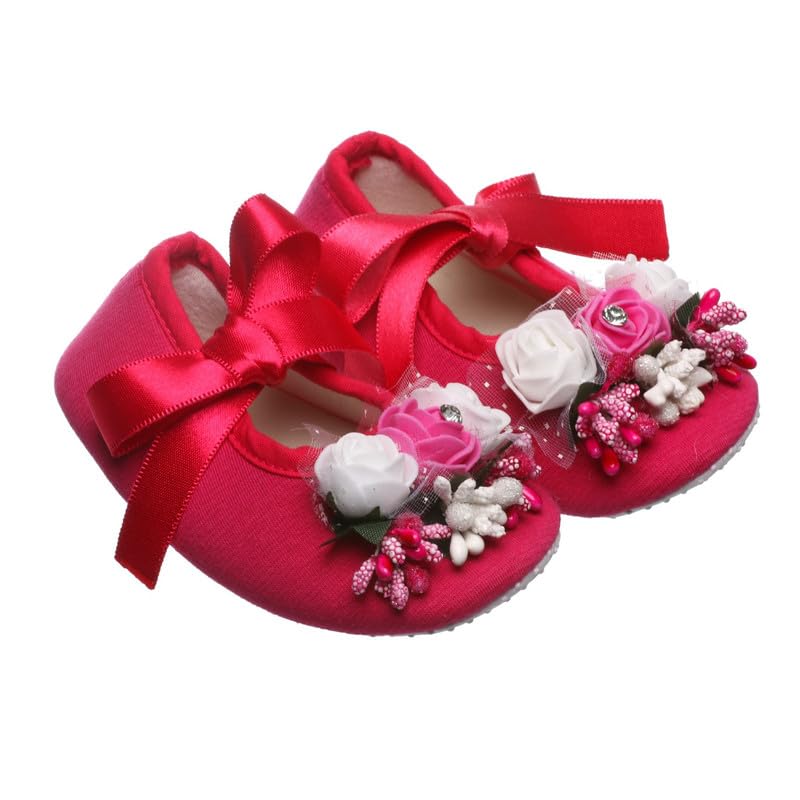 devishi booties with Pink and White flowers | Pink-picture-22