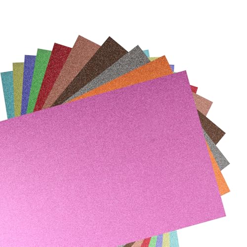 40 Feuilles Papier Cartonné A4 Pailleté, 230 g/m² Feuille Cartonnée Couleur Pailleté, 20 Couleurs de Papier Cartonné Coloré pour Loisirs Créatifs, DIY...
