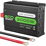 2000W Power Inverter for Vehicles & Home Use, DC 12V to AC 110V Voltage Converter with 3 AC Outlets, PD30W & 18W USB Ports for Laptop, Phone, Ideal for RV, Camping, Home Backup, Truck, Boats