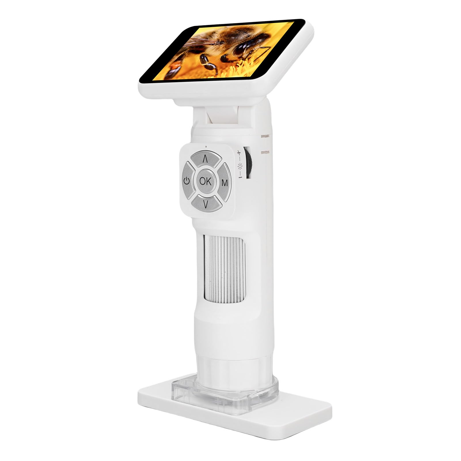 Handmikroskop, 2,8-Zoll-LCD-Digitalmikroskop mit USB-PC-Ansicht, 8 LED-Leuchten, 1080P-Fotovideo, 30- Bis 120-facher Zoom für Erwachsene und, Münzstempel, Pflanzenfelsen