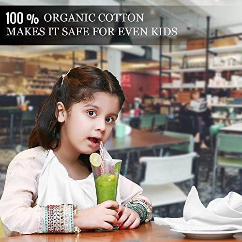 Trade Fountain Cloth Napkins Set of 12 Cotton - 50.8 x 50.8 CM Reusable Napkins - Oversized Cotton Napkins Made of Pure Cotton Fabric - Used as Dinner Napkins (White