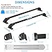 43inch Universal Car Roof Rack, Anti-Theft Lock, Aluminum Rack Cross Bars, Adjustable Window Frame for Bike Kayak Cargo Luggage, 42.91-44.88 inch Distance Between Rain Grooves, 165LBS Load