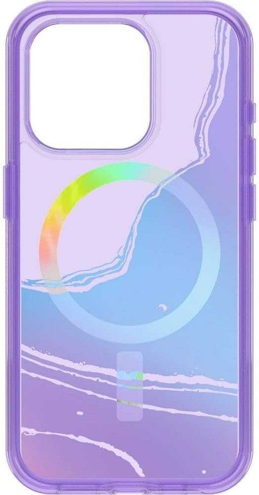 OtterBox iPhone 17e, 16e, 15, 14, 13 (ONLY) Symmetry Series+ Case, Snaps to MagSafe, Ultra-Slim, Raised Edges Protect Camera & Screen - Non-Retail Packaging - Clear/Purple