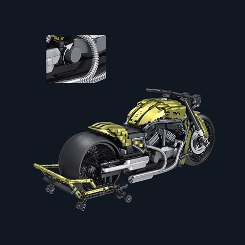 Miniatura 5 de MISINI 672110 Dark Night Phantom - Juego de bloques de construcción para motocicleta, 2427 piezas, tecnología 1:5 V2, modelo de locomotora,