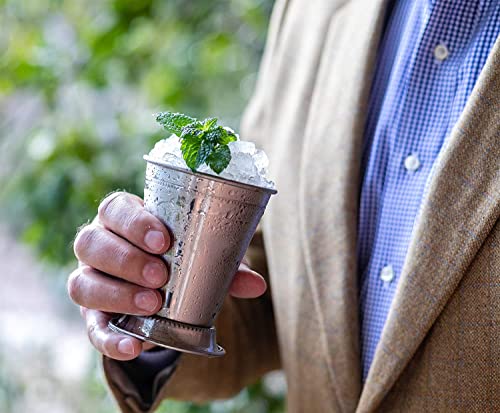 Personalized Mint Julep Cups - Stainless Steel Glasses, Custom Metal Cocktail Cups, Bourbon, Whiskey Party Supplies Kit - 12 Oz #TOP3