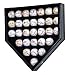 30 Baseball Display Case Cabinet Holder Rack Home Plate Shaped w/ UV Protection- Lockable -Black